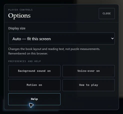 The book player’s reading controls and separate Voice-over and background Sound preferences.