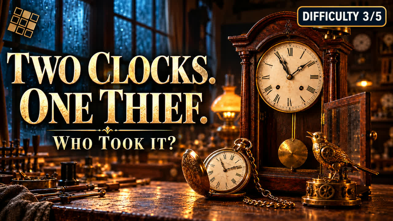The Clockmaker’s Missing Minutes — difficulty 3 out of 5